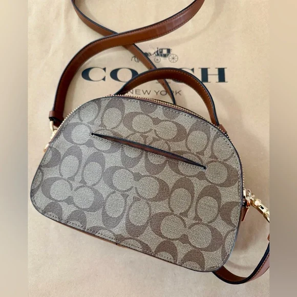 Coach Serena Satchel In Signature Canvas With Stripe. - Picture 7 of 16